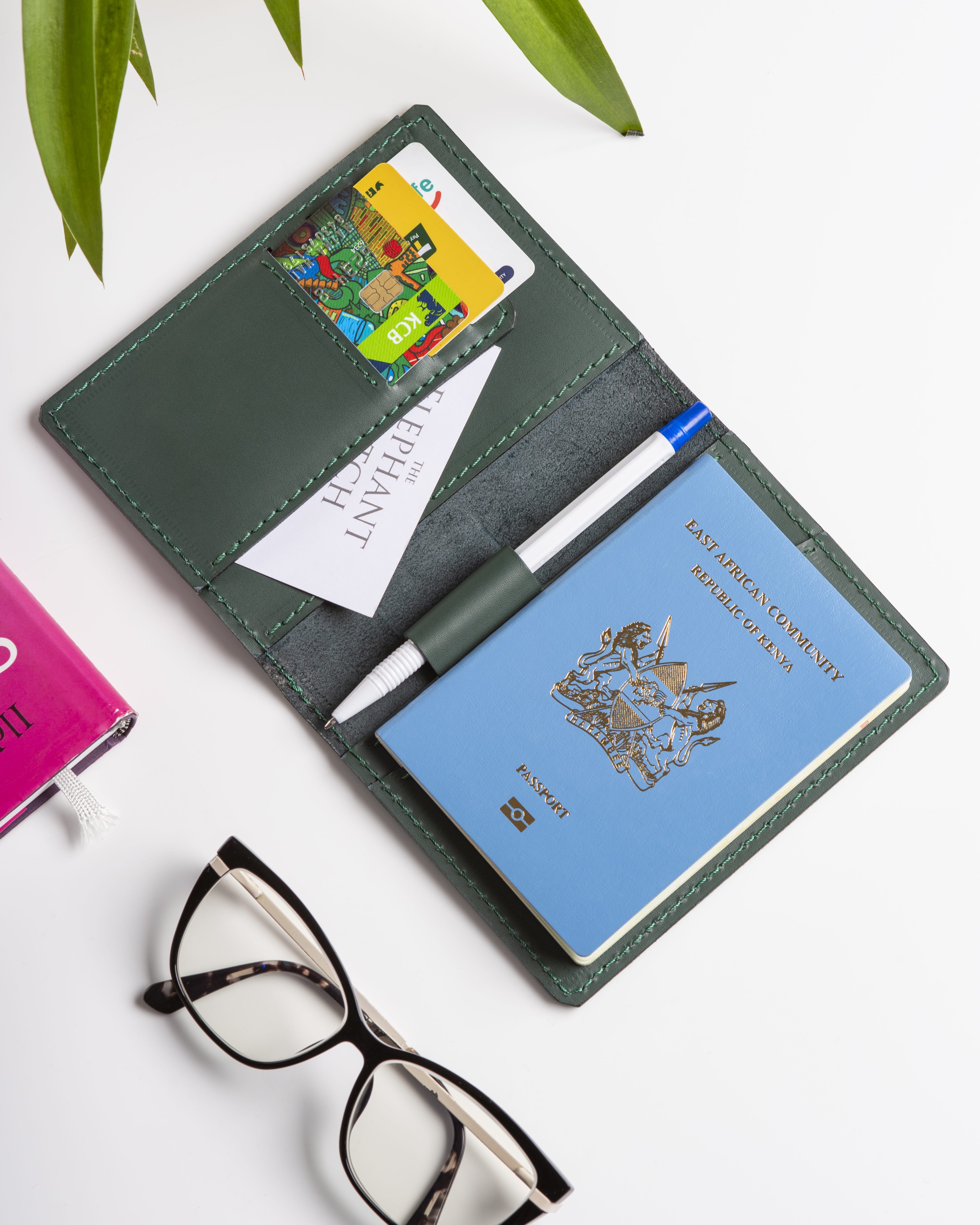 Jamhuri with pen section Passport  Holder